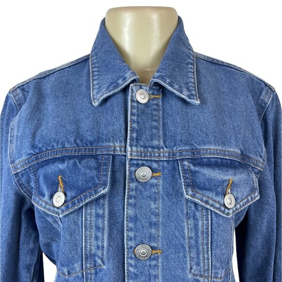 Hudson Women's Blue Denim Jacket Sz L/XL - Picture 4 of 7